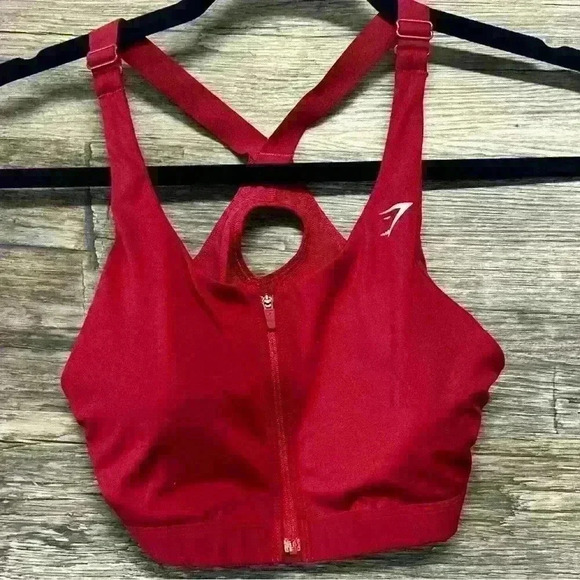 Gymshark Red Sports Bra Women’s Size Small - Picture 1 of 4